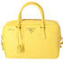Prada Saffiano Lux Bowler Satchel Bag Girasole Yellow